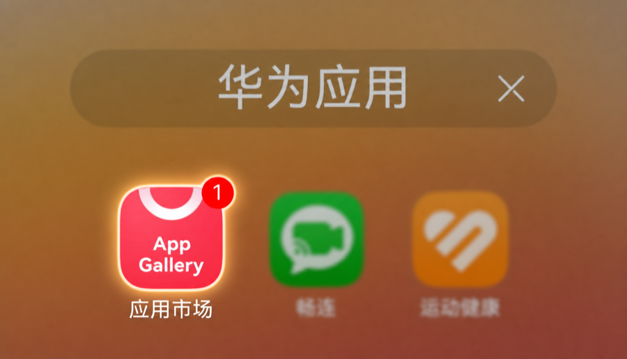 在华为手机中打开应用市场